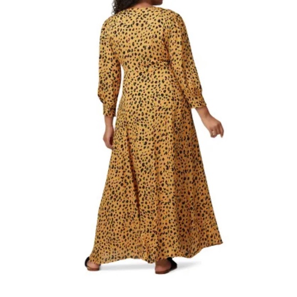 Nicholas Leopard Tie Front Maxi Button Dress Size 8 - Picture 3 of 4